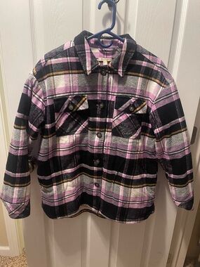 Barbour Women’s Plaid Button-Front Shirt Jacket - Pink, Black & Gray